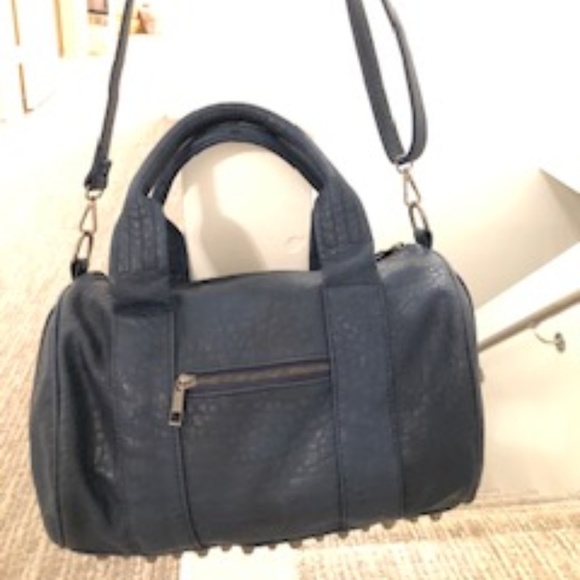 Navy Leather Bag - Picture 1 of 6